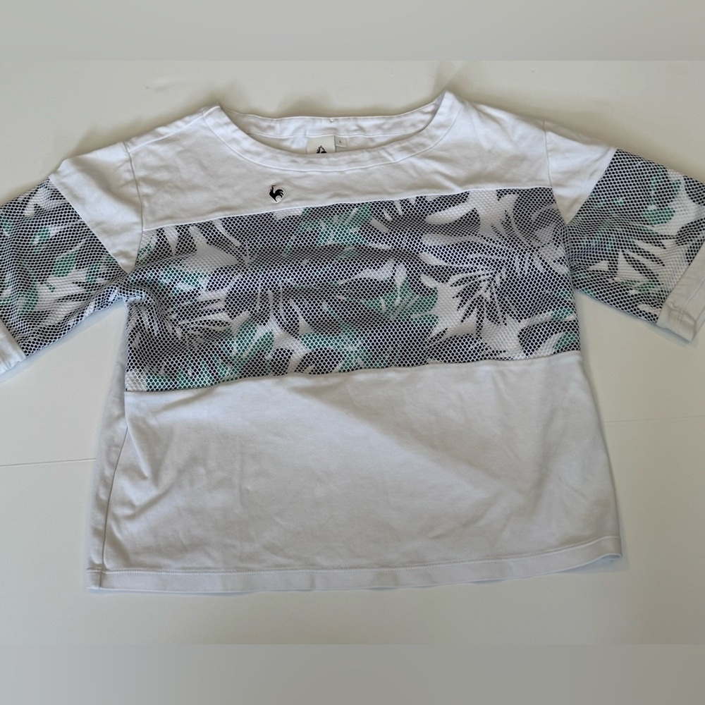 Le Coq Sportif  cropped shirt woman’s large